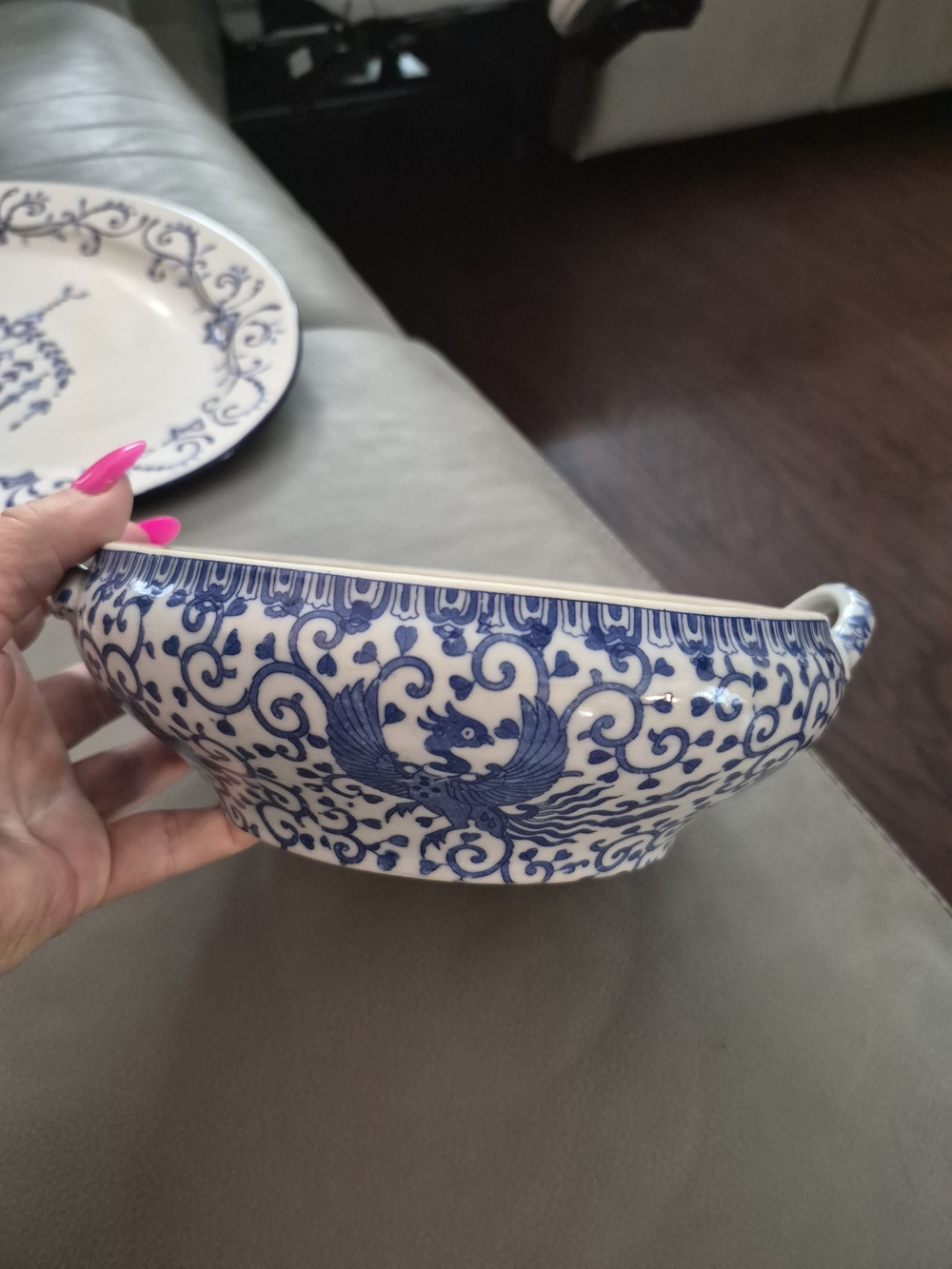 Japanese “Phoenix Bird” Bowl Early 20 Th Century